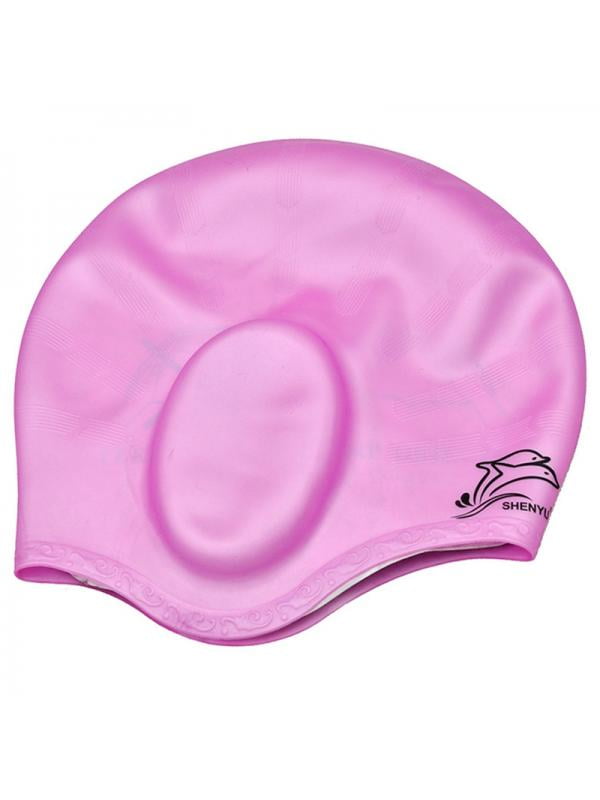 Swim Cap, Durable Silicone Swimming Cap Cover Ears, 3D Ergonomic Design