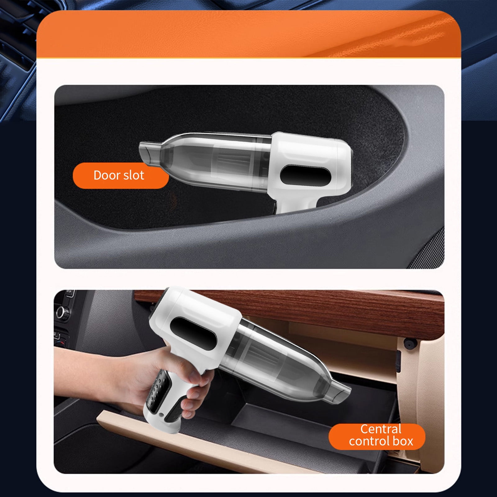 Uiz Merueh Car Vacuum Wet and Dry Mini Hand Held Vacuum Rechargeable Lightweight Small Lightweight Hand Car Vacuum Rechargeable for Pet Hair, Home, Office