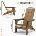 thumbnail image 2 of WINSOON Modern Folding Adirondack Chair Plastic, 1s Expand/Store Upgrade Unlocked Weather-Resistant-Teak, 2 of 5