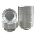 thumbnail image 2 of 100Pcs Aluminum Foil Flan Pan Disposable Pot Pie Bake Plate Tin, 2 of 7