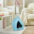 thumbnail image 4 of PETMAKER Cat House for Kittens, Rabbits, and Other Small Animals (Blue), 4 of 7