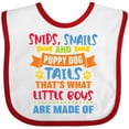 thumbnail image 3 of Inktastic Snips Snails and Puppy Dog Tails That's What Little Boys Boys Baby Bib, 3 of 4