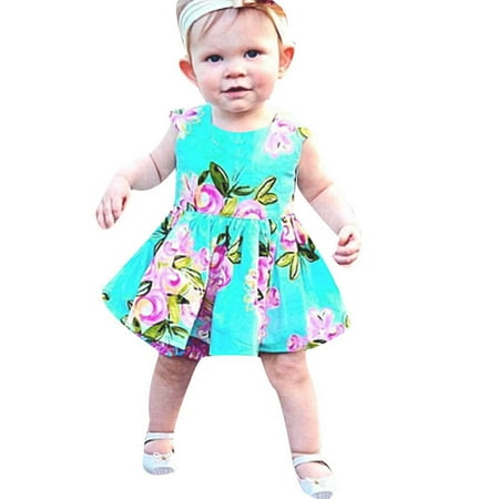 

koaiezne Clothes Girls Floral Sundress Kids Princess Dress Print Baby Casual Girls Dress&Skirt Women Tulle Dress Girl Lime Dress