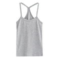 thumbnail image 2 of Gubotare Tank Top for Kids Girl's Ribbed Knit Sleeveless Round Neck Casual Baisc Crop Tank Top (Grey,160), 2 of 4