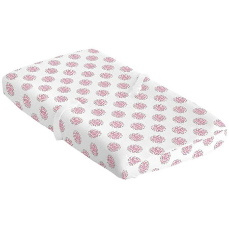 BreathableBaby Changing Pad Cover, Dahlia Fashion/Pink/Gray