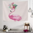 thumbnail image 2 of Coolnut Tapestry Wall Hanging Cute Flamingo with Flowers Tapestry Polyester Tapestry Bright Wall Art Wall Blanket Wall Decor for Bedroom Living Room Dorm Decor（80 x 60 inch） Home Decor Gifts, 2 of 7