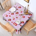 thumbnail image 2 of Strawberry Plants Fruit Cat Flower Square Tablecloth,Waterproof Square Table Cover,Wipeable Spillproof Washable Table Cover for Home Kitchen Party Decor 42"X42"(107x107cm), 2 of 6