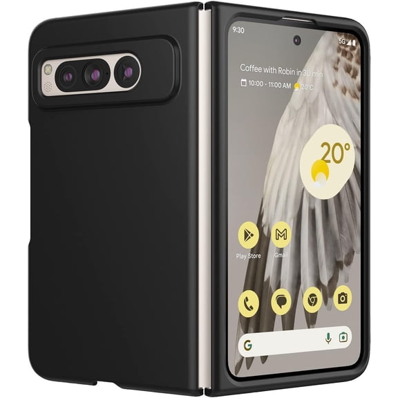 Case for Google Pixel Fold, Thin Matte Hard PC Cover Phone Case for Pixel Fold - Black