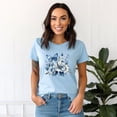 thumbnail image 2 of Dusty Rose T Shirt Cute Flower Graphic Loose Tees Crew Neck Short Sleeve Casual Tops (Light Blue-3X-Large), 2 of 5