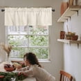 thumbnail image 6 of Cream Kitchen Valances for Windows 54x18 Inch Kitchen Curtains Valances Rod Pocket Modern Pure Beige Bathroom Window Valances for Window Treatment Decor, 6 of 6