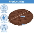 thumbnail image 4 of TOPCHANCES Waterproof Papasan Chair Cushion Only, 47 inch Tuffed Round Floor Seat Cushion, Swing Chair Seat Cushion with Ties, Chocolate, 4 of 9