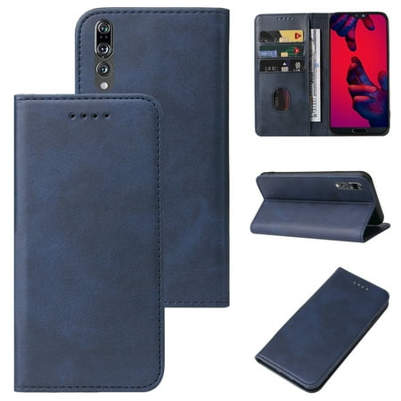 For Huawei P20 Magnetic Closure Leather Phone Case