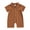 Brown, variant on Bagilaanoe Newborn Baby Boys Summer Jumpsuit Short Sleeve Bodysuit 3M 6M 12M 18M Infant Cotton Linen One Piece Romper