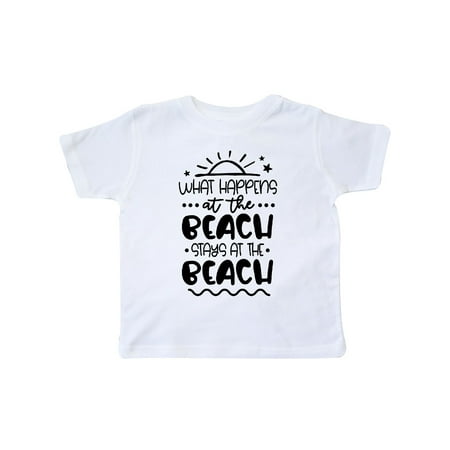

Inktastic Spring Break What Happens at the Beach Stays at the Beach Gift Toddler Boy or Toddler Girl T-Shirt