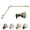 Antique Brass, variant on Central Design 4876-664-CORNER 0.812 in. Dia. Creola Corner Curtain Rod, Antique Brass - 66-120 in.