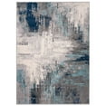 thumbnail image 2 of World Rug Gallery Bari Contemporary Abstract Art Area Rug - Blue 3'3"x5', 2 of 8