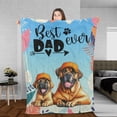 thumbnail image 3 of Best Mastiff Dad Ever Happy Father's Day Cozy Fleece Blanket Mastiffs Dog Lover Gifts Idea Warm Soft Throw Blanket - 02006, 3 of 5