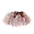 thumbnail image 3 of WEAIXIMIUNG Robe de Demoiselle d'Honneur Enfants Filles Carnaval Danse Fête Éclairage Led Jupe Dessin Animé Ensemble Bandeau 8-9 Ans, 3 of 3
