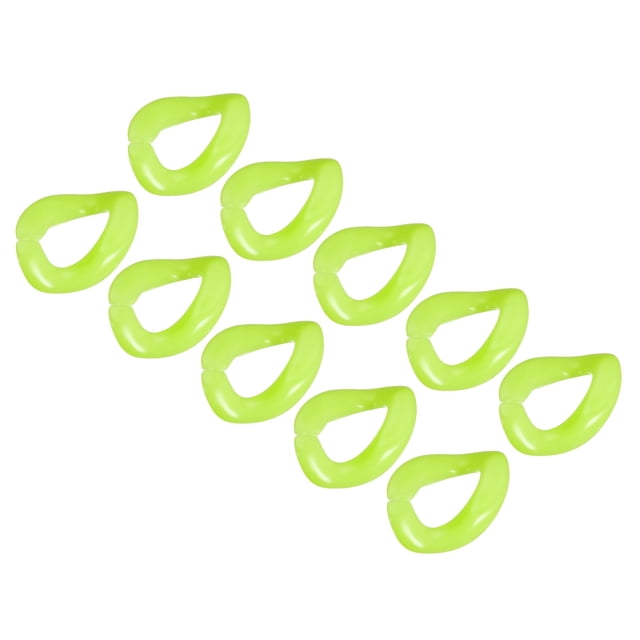Unique Bargains Acrylic Link Rings, 35mm Quick Linking C-Clips Hooks for DIY Green 16Pack