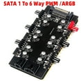 thumbnail image 2 of 6-Channel Fan Splitter Hub for 12V 4-Pin Fans Support PWM Function, Easy Installation for PC Cooling, 2 of 4