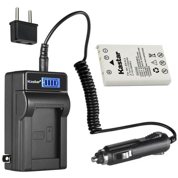 Kastar 1-Pack EN-EL5 Battery and LCD AC Charger Compatible with Nikon Coolpix P90, Coolpix P100, Coolpix P500, Coolpix P510, Coolpix P520, Coolpix P530, Coolpix P5000, Coolpix P5100 Digital Cameras