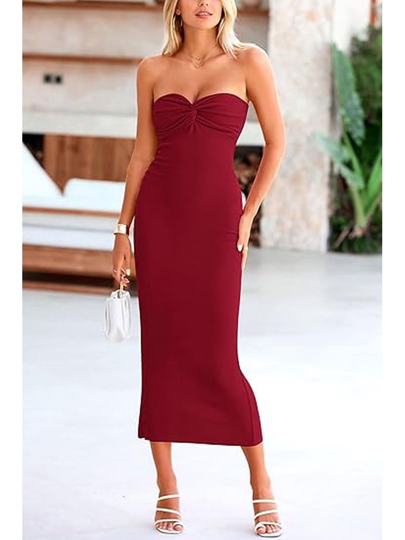 knot front bodycon dress Knot Front Bodycon Dress