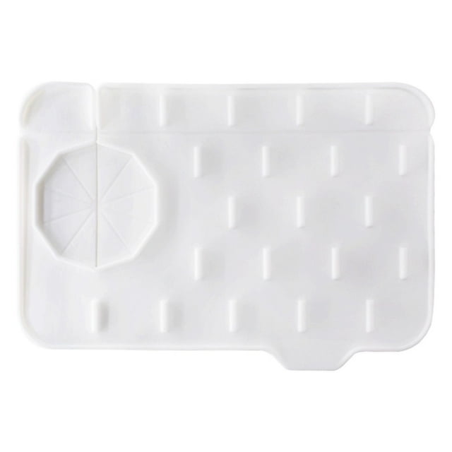 fsxdhpcsgfc Double Available Kitchen Bathroom Faucet Proof Silicone Drain Pad Water Retaining Pad over The Rack 1 Tier Kitchen Holder for Countertop 2 Tier Dish Rack over The Rollup Dish Drying Rack