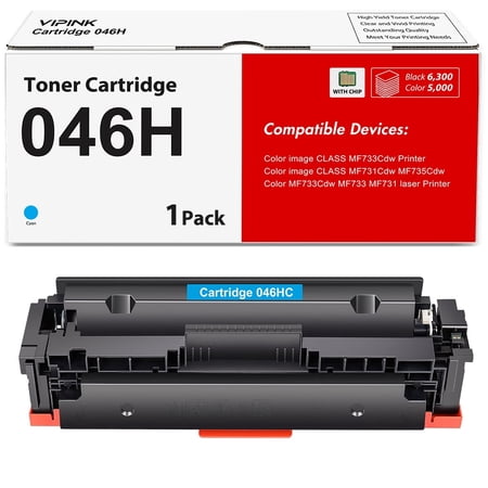 1-Pack Compatible 046H Toner Replacement for Canon 046HC ImageCLASS MF731Cdw MF733Cdw MF735Cdw LBP654Cd Printer Ink Cyan price history on PriceWatchPro