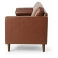 thumbnail image 6 of Miekor Furniture Mirod Comfy 3-seat Sofa with Wooden Legs, PU, for Living Room and Study BS0071, 6 of 6