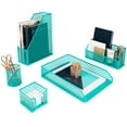 thumbnail image 3 of Blu Monaco Riviera 6 Piece Dark Teal Desk Organizer Set, 3 of 6