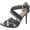 Black, variant on Lauren Ralph Lauren Womens Gisella Leather Open Toe Pumps