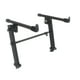 thumbnail image 5 of Soporte de teclado de 2 niveles, profesional, portátil, resistente, de metal, universal, para piano electrónico, ancho ajustable, 5 of 9
