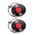 thumbnail image 4 of 2pcs Vintage Vinyl Record Keychain Retro Music Keyring Metal Keychain Charm Keychain For Backpack And Handbag Accessories, 4 of 7