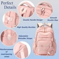thumbnail image 4 of DAKIMOE Large capacity Backpack Aesthetic Student Schoolbag Middle School Backpack, Pink, 4 of 6