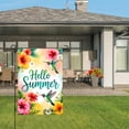 thumbnail image 3 of Amhnf Hello Summer Hummingbird And Flowers Garden Flag For Home Outdoor Garden Yard Decor 12x18 inch, 3 of 5