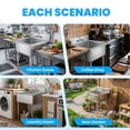 thumbnail image 4 of Single Bowl 360°Rotate Faucet Utility Sink, Cleaning Sink, Kitchen Utility Sink, Washing Hand Basin, Laundry Sink, 21 Inch Freestanding Stainless Steel for Kitchen, Restaurant, Garage, 4 of 9