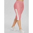 thumbnail image 4 of Ata para arriba el lado de talle alto tamaño extra grande de los pantalones de Capri Rosegal  Pantalones de talla grande, 4 of 5