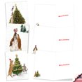 thumbnail image 3 of The Best Card Company 20 Assorted Christmas Note Cards set 4 x 5.12 Inch with Envelopes (10 Designs, 2 Each) Pet Holiday Antics AM8727XSG-B2x10, 3 of 6