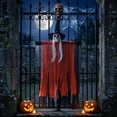 thumbnail image 4 of 1 Pcs Hanging Halloween Skeleton Ghosts Outdoor Decoration, Grim Reapers for Best Halloween Outdoor Decorations, Haunteds House Prop, Party Supplies (Orange), 4 of 9