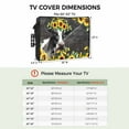 thumbnail image 3 of Outdoor TV Cover 40 to 43 Inches, Cow Sunflower Plant Farm Flower Black Background Waterproof and Weatherproof TV Cover with Remote Control Pocket, Flat Screen TV Cover Protector for Outside TV, 3 of 6