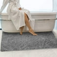 thumbnail image 1 of Secura Housewares Soft Microfiber Bathroom Rugs, 47 x 28 Inches Non Slip Bath Mat for Door, Bathroom & Bedroom with Water Absorbent, Machine Washable (Gray), 1 of 7