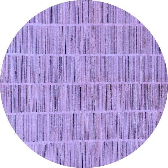 Ahgly Company Indoor Round Checkered Blue Modern Area Rugs, 8' Round