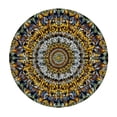 thumbnail image 2 of Nawypu Blue Yellow Round Waterproof Table Cover Elastic Tablecloth Golden Mandala Flower Floral Tablecloth Elastic Edge Fitted Table Cover Leaves Mystic Universe Tables, 2 of 7