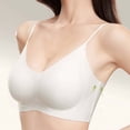thumbnail image 5 of Ohufall Womens Seamless Bra with Thin Strap V Neck Bra Comfort Daily Underwear, 5 of 5