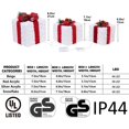 thumbnail image 4 of 48 LED con 3 cajas de luz de regalo Adornos navideños que funcionan con pilas Adornos navideños (tela de cinta roja, 24 LED + 16 LED + 8 LED) esquí esquí Gafas de esquí, 4 of 5