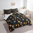 thumbnail image 3 of Manfei Cute Dinosaur Astronaut 7-Piece Bedding Comforter Set,Cartoon Rocket Planet King Bedding Sets,Kawaii Stars Print Bed Sheets For Boy,Ultra Soft Home Decor Reversible, 3 of 8