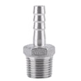 thumbnail image 1 of Adaptador De Espiga Para Manguera, Acero Inoxidable Ss304 Rosca Macho Conexión De Tubería Espiga Para Manguera Espiga Bsp 1/8 "~ 3/4" Se Utiliza Para Conectar Muchas Tuberías Diferentes (1/2 * 10mm), 1 of 14