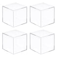thumbnail image 1 of Uxcell 4Pcs Caja de Almacenamiento de Plástico Acrílico Transparente Cuadrada con Tapa para Pequeños Artículos 2.4x2.4x2.4, 1 of 5