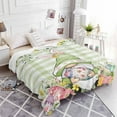 thumbnail image 5 of Farm Sunflower Blanket Soft Flannel Fleece Throw Blanket, 40"x50" Watercolor Summer Floral Warm Cozy Comfort Blankets Bedspread for Bed Sofa Couch All Seasons Use Retro Blossom Flower, 5 of 6