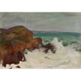 thumbnail image 3 of Władysław Ślewiński 18x14 Black Modern Framed Museum Art Print Titled - Waves in a Rocky Bay (circa 1903), 3 of 5
